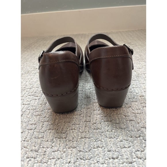 Dansko Sally Mary Jane Women Sz 43 Brown Leather Clog Platform NEW - Picture 4 of 8